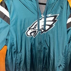 PHILADELPHIA EAGLES NFL Teal and Black Bomber Jacket